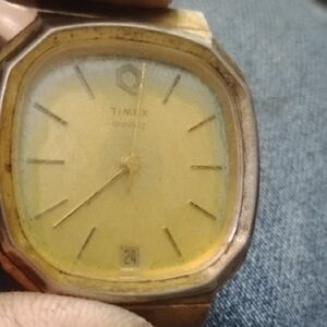 Timex Yellow Dial Silver Case Watch